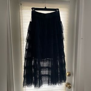 MAJE chiffon tulle skirt